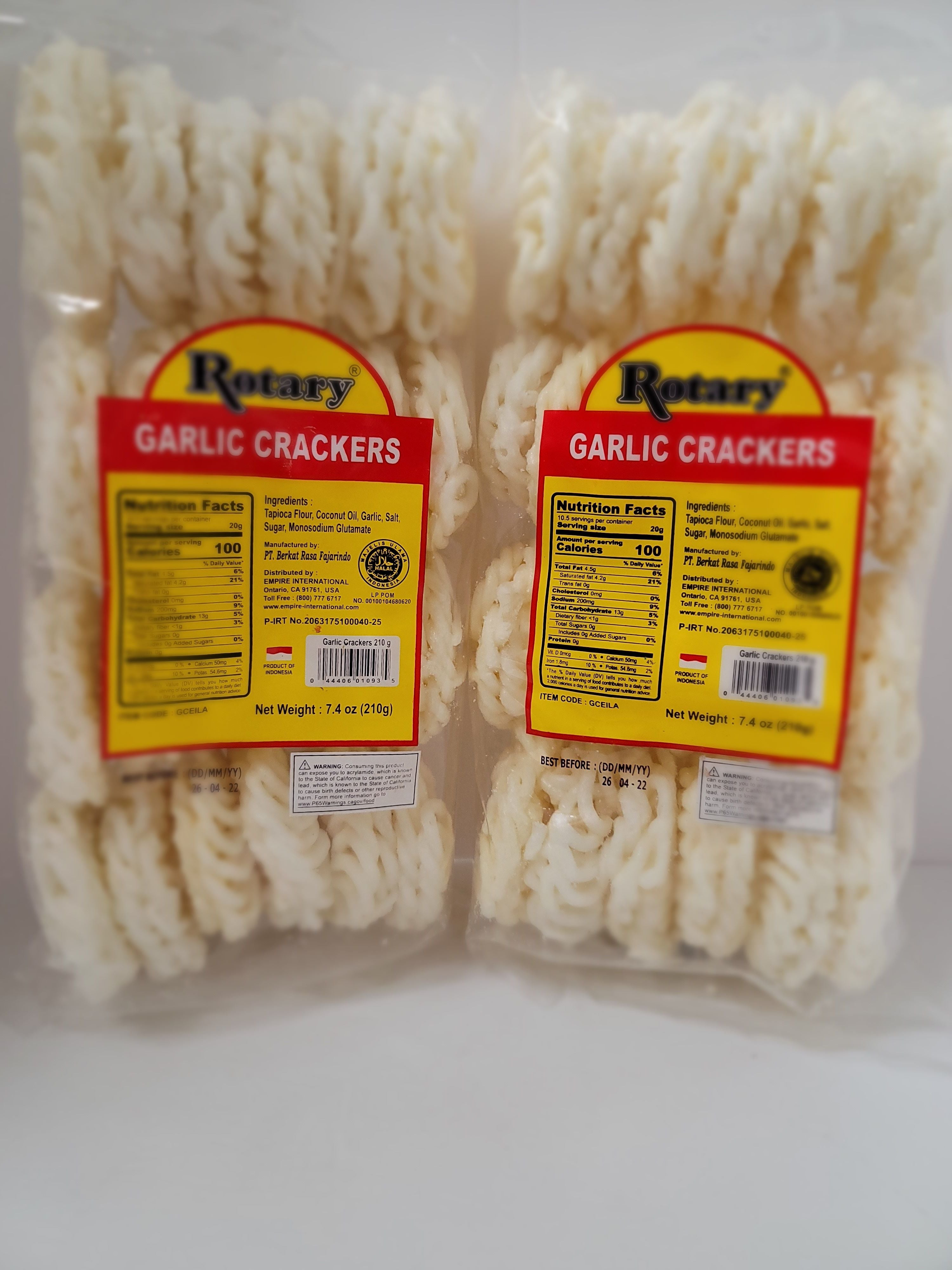 Rotary Garlic Crackers
